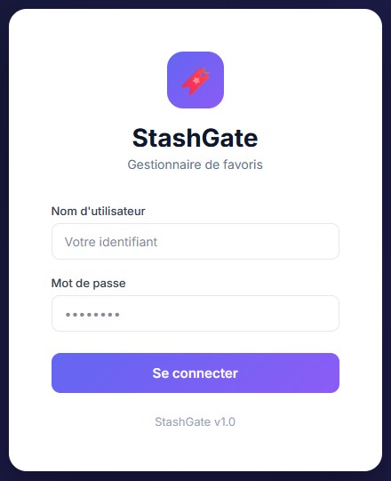 StashGate - Gestionnaire de favoris protégé par login