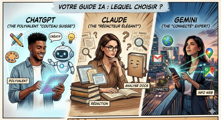Une image de gourbeille.net qui permet de visualiser en fonction de leurs compétences les intelligences artificielles