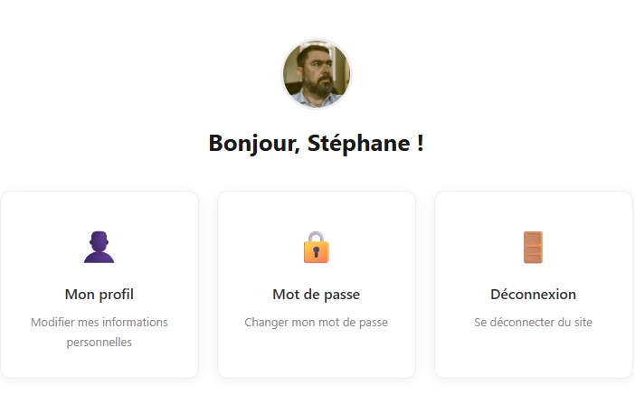 Plugin Membres WordPress gratuit - Dashbord pour les membres