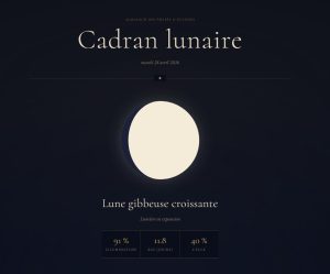 Gourbeille.net- Une image des phases de la lune. Tout le code pour apprendre à faire ça