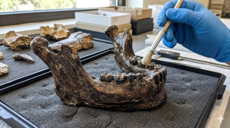 gourbeille.net - Une mandibule fossilisée vieille de 743 000 ans